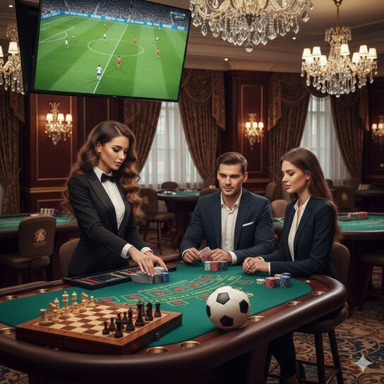 Luxurious casino interior with slot machines and dim lighting, symbolizing exclusive access for existing players.